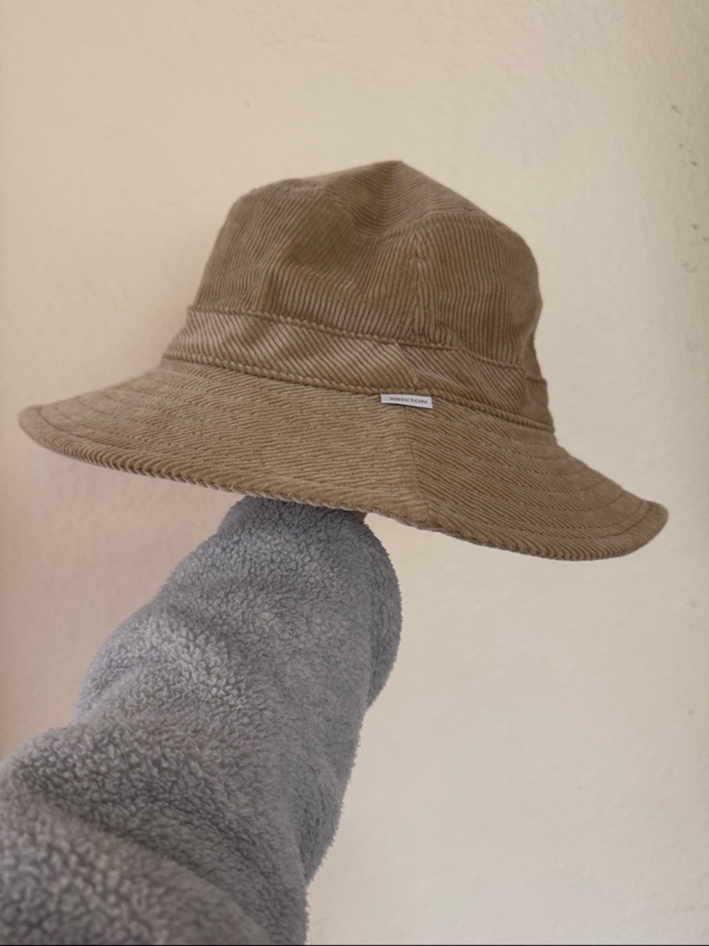 Brixton Corduroy Bucket Hat in Tan